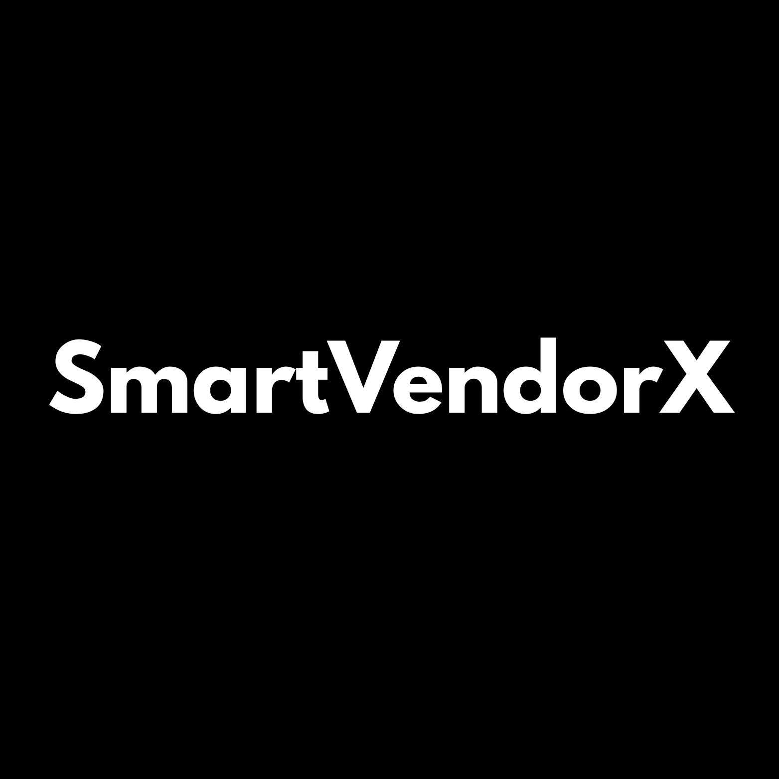 SmartVendorX logo on a black background